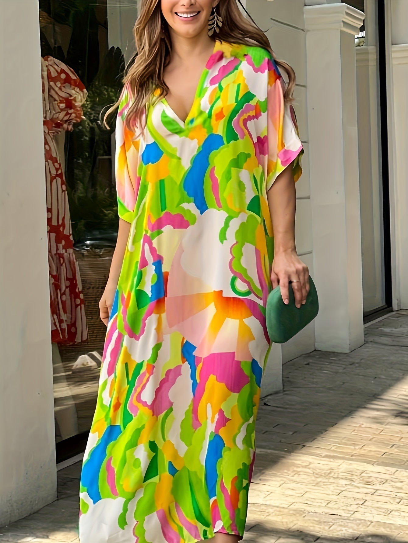 LYRA – ARTISTIC ELEGANCE ABSTRACT MAXI DRESS