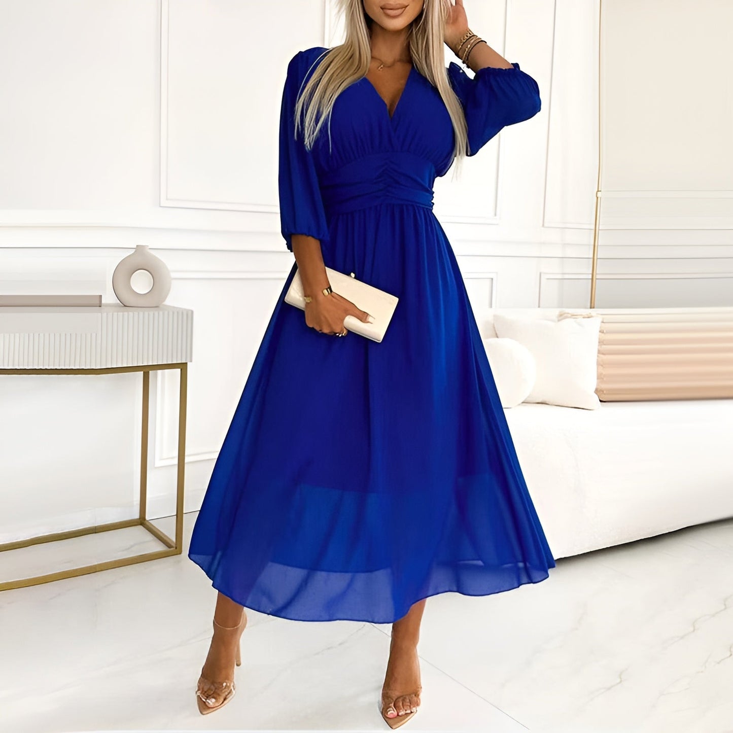 CLARA | EFFORTLESS WRAP MIDI DRESS