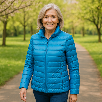 THE SERENA PUFFER JACKET | SKY BLUE