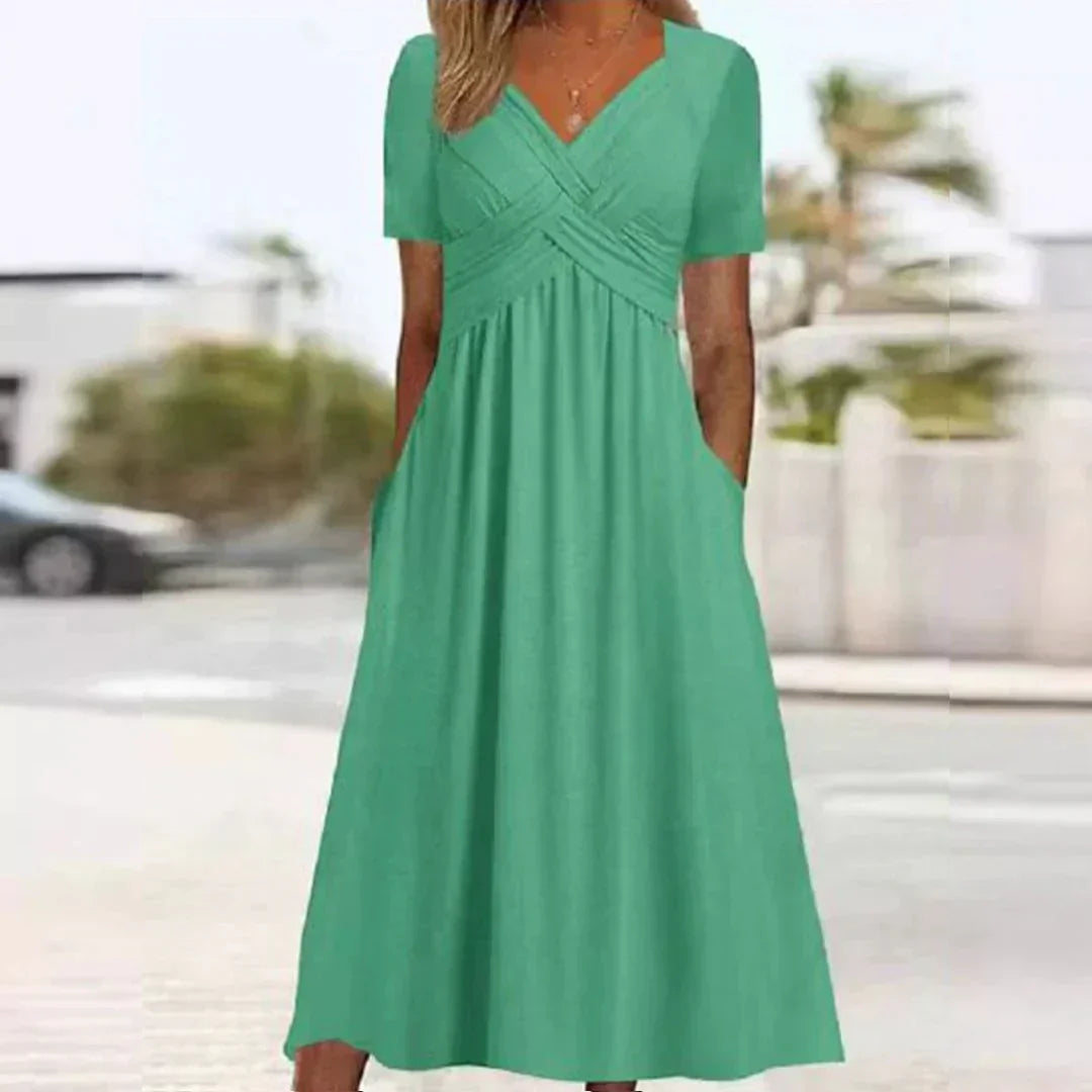 CELESTE – ELEGANT MAXI DRESS WITH POCKETS