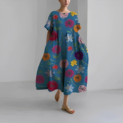 LYRA – RETRO BOHO SWING MAXI DRESS