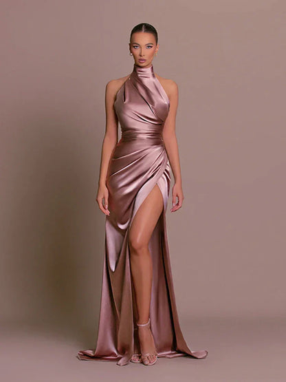 MARISSA – SLEEK SLIT EVENING GOWN