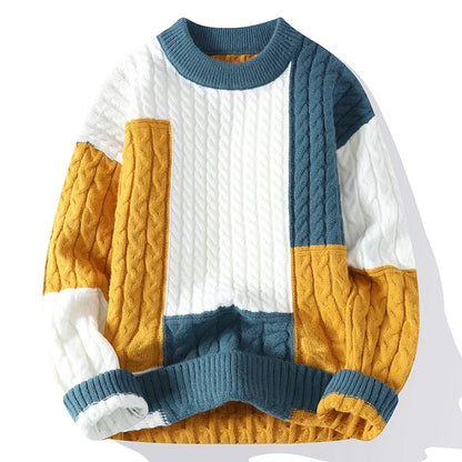 THE ARDEN COLORBLOCK CABLE | SWEATER