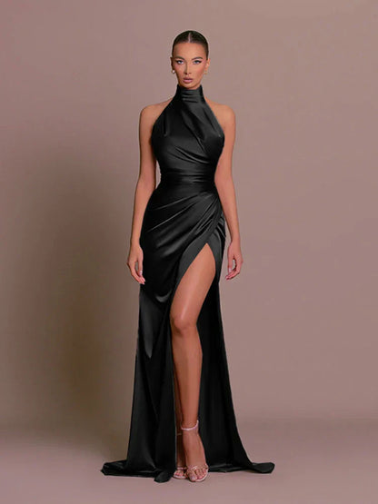 MARISSA – SLEEK SLIT EVENING GOWN