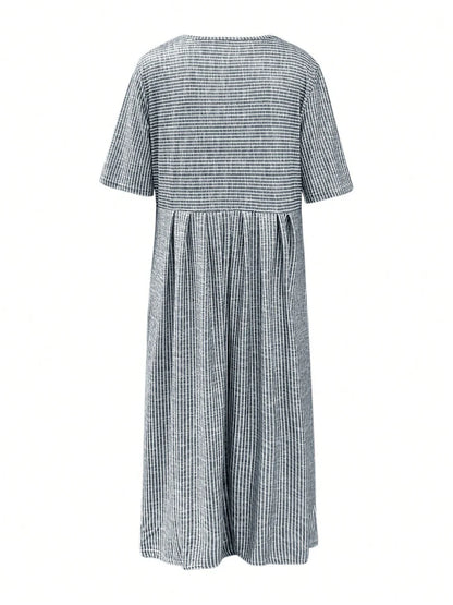 LORNA | STRIPED MIDI DRESS