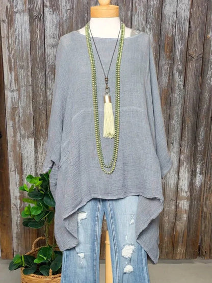 MIREN – RELAXED COTTON-LINEN EVERYDAY POCKET TOP