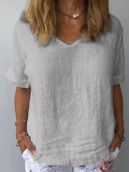SOLVIENNE – COTTON-LINEN EVERYDAY TOP