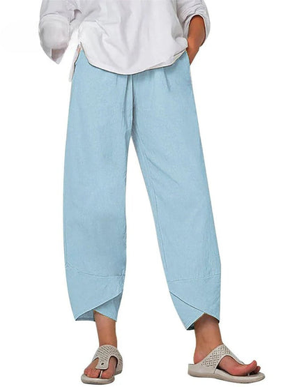 ELOWRA – SUMMER COTTON-LINEN WIDE LEG PANTS