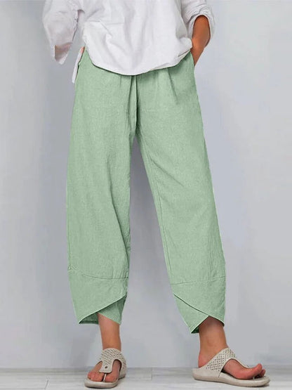 ELOWRA – SUMMER COTTON-LINEN WIDE LEG PANTS