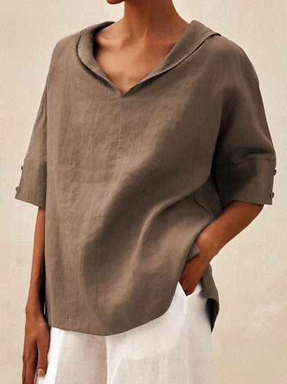 CASUAL V-NECK COTTON TOP
