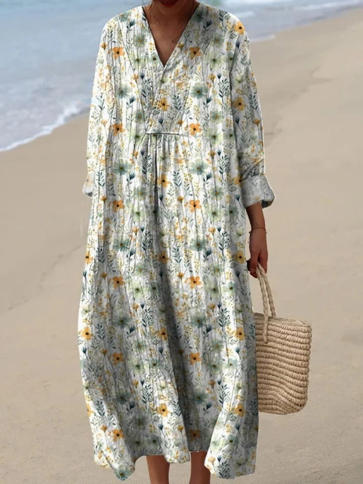 MYLENNA – COZY FLORAL BUTTONED KNIT CARDIGAN