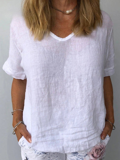 SOLVIENNE – COTTON-LINEN EVERYDAY TOP