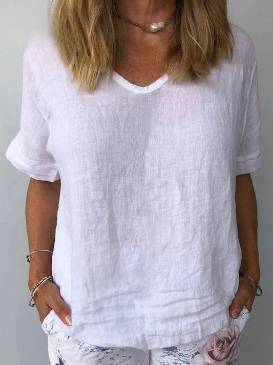 SOLVIENNE – COTTON-LINEN EVERYDAY TOP