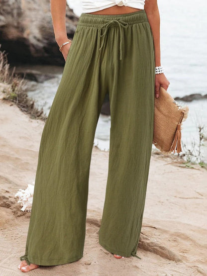 MAELIS – COTTON LINEN LOOSE WIDE LEG PANTS